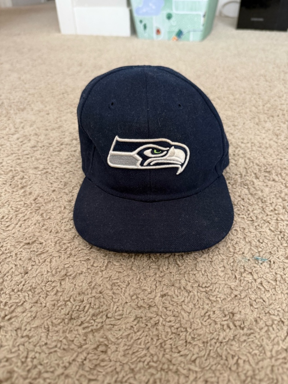 NFL Seahawks Navy Baseball Cap with Team Logo